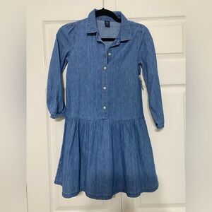 NWT GAP Blue Denim Kids Dress size L